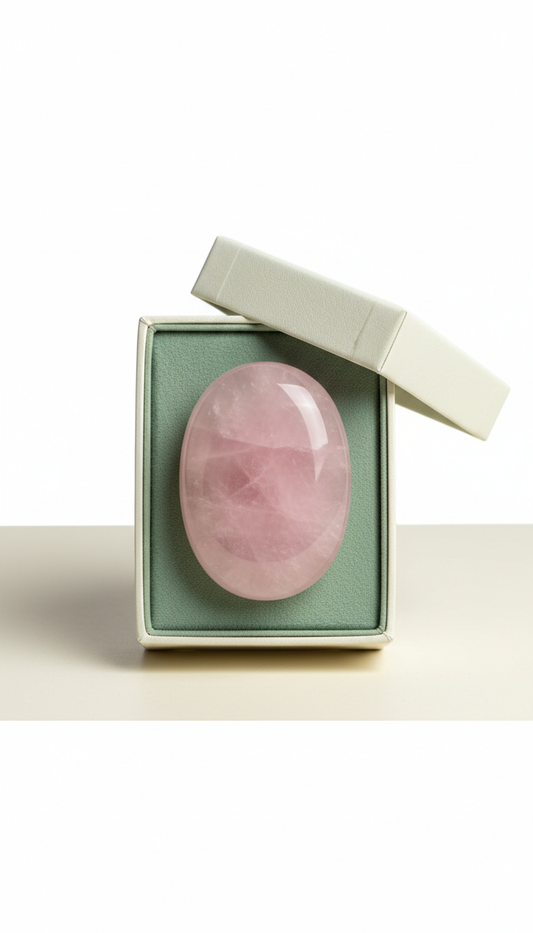 Rose Quartz Palm Stone