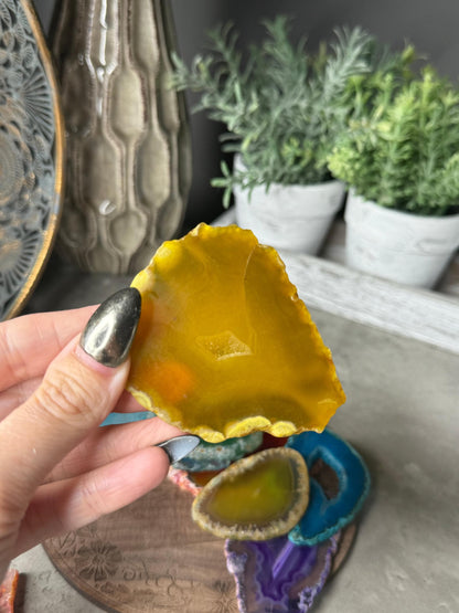 Dyed Agate Crystal slices