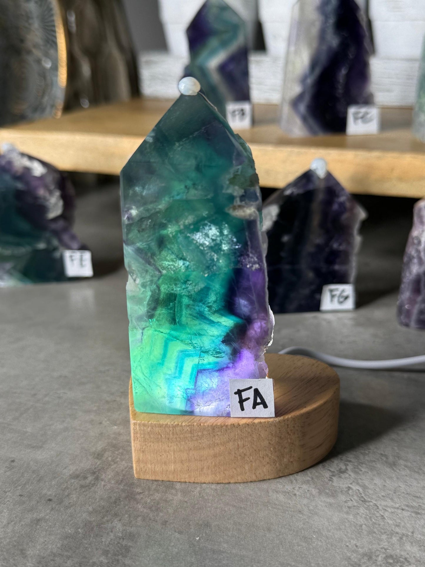Rainbow Fluorite Druzy Crystal Towers