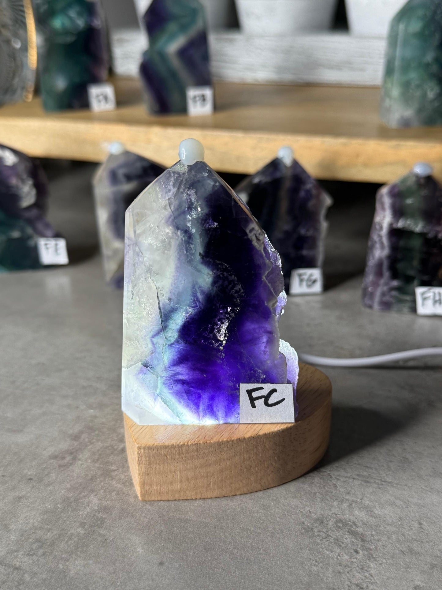 Rainbow Fluorite Druzy Crystal Towers