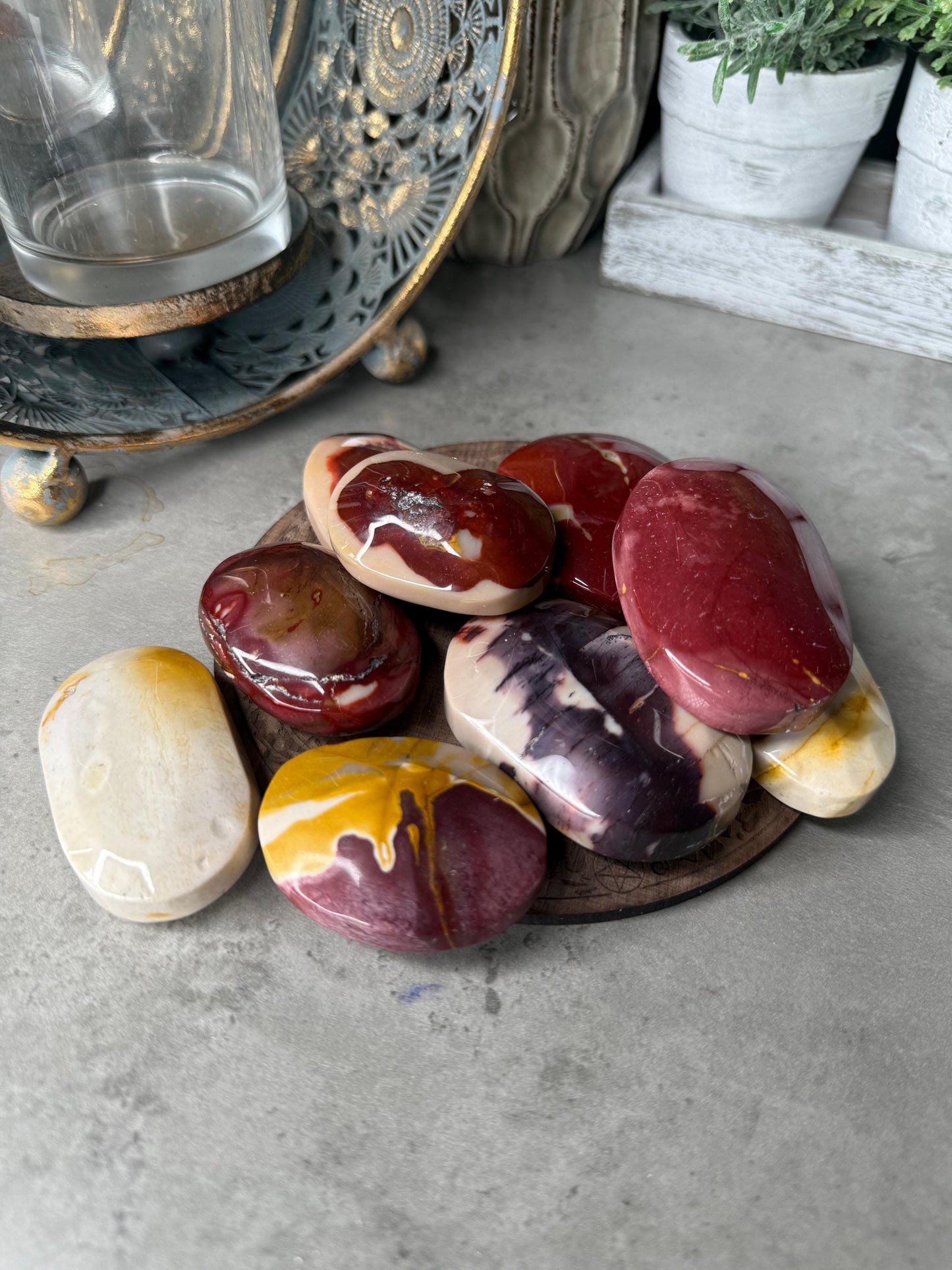 Mookaite Jasper Crystal Palmstones