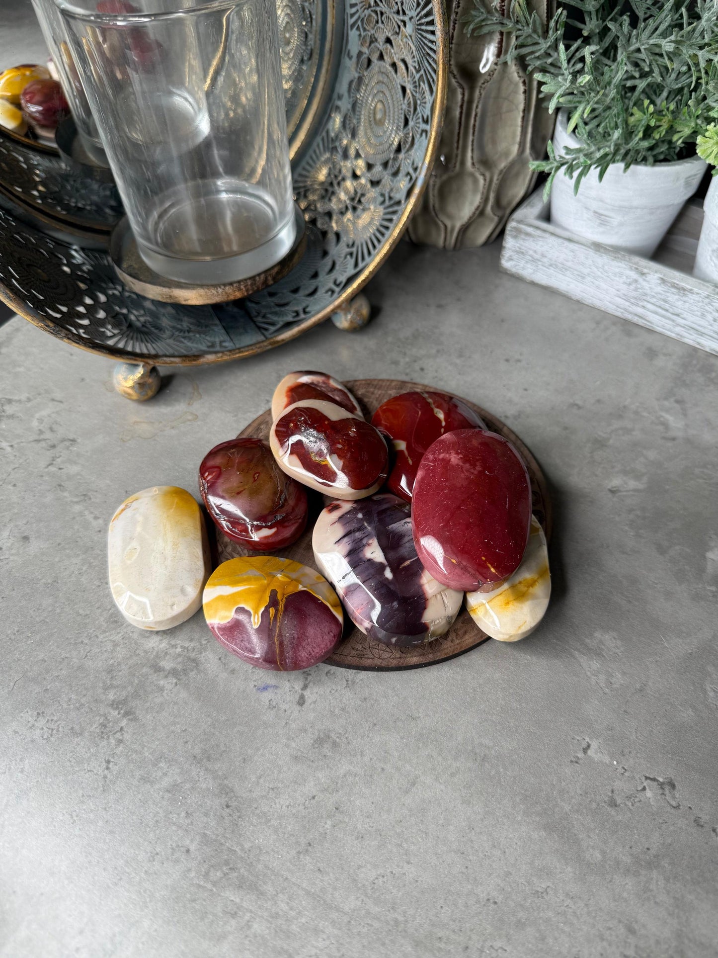 Mookaite Jasper Crystal Palmstones
