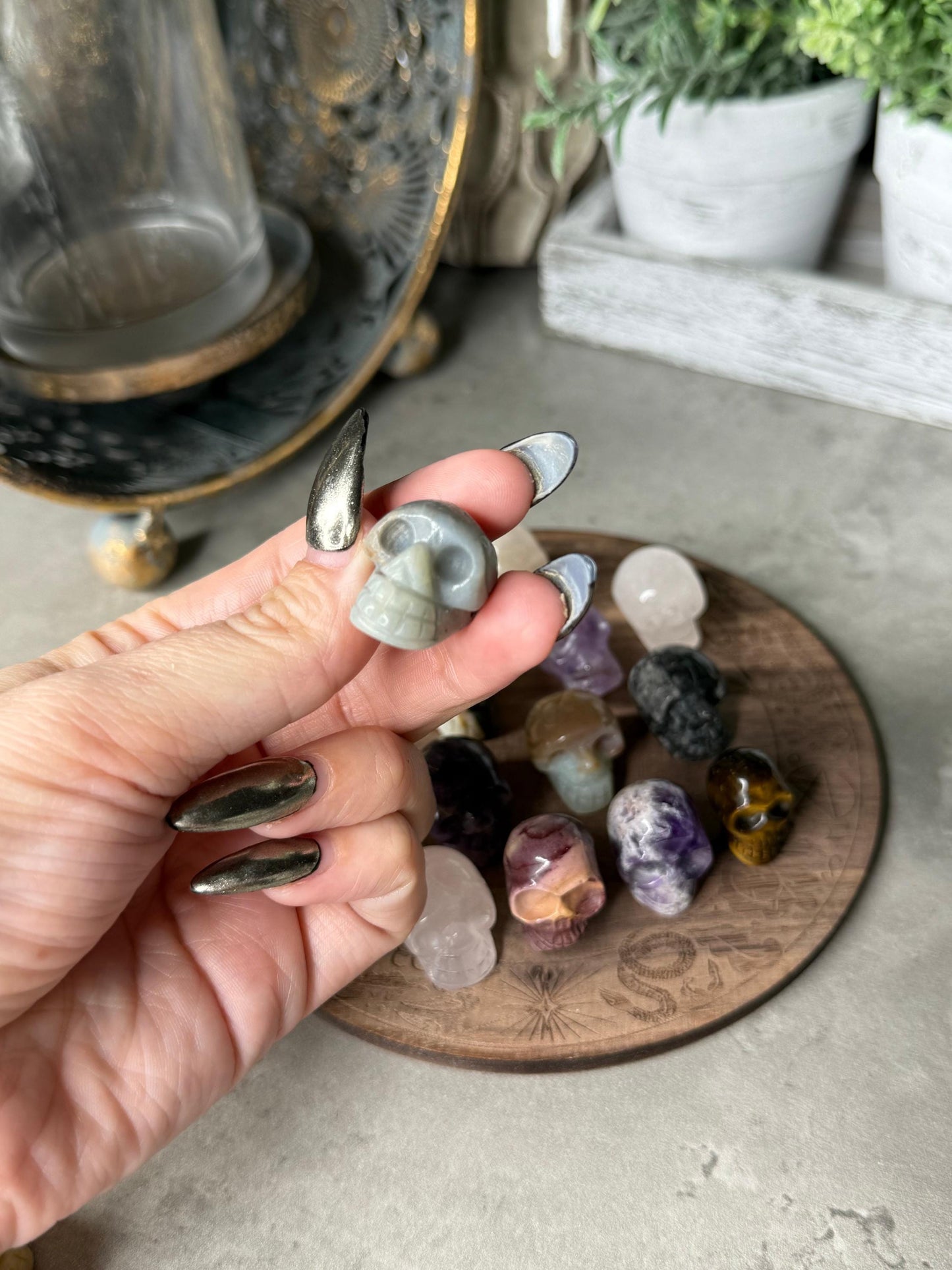 Intuitively selected Crystal Mini Skulls