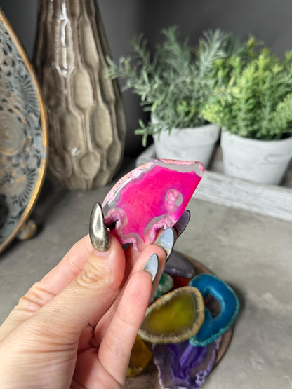 Dyed Agate Crystal slices