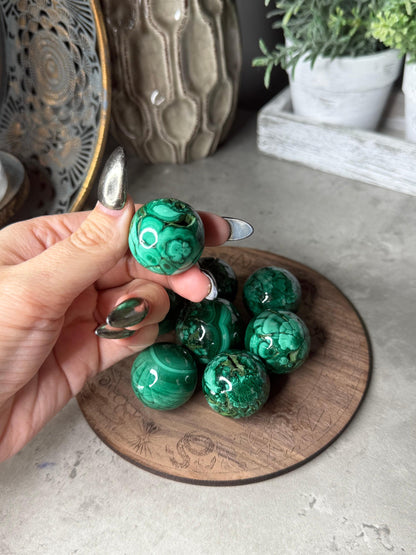 Malachite Crystal Spheres