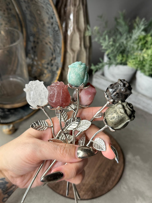 Crystal Rose Stems - Perfext Mothers Day gifts
