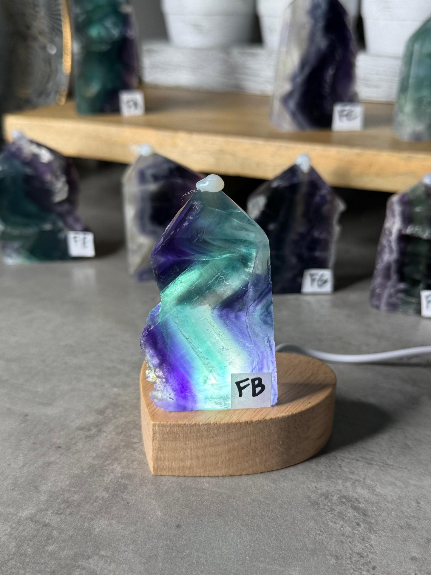 Rainbow Fluorite Druzy Crystal Towers