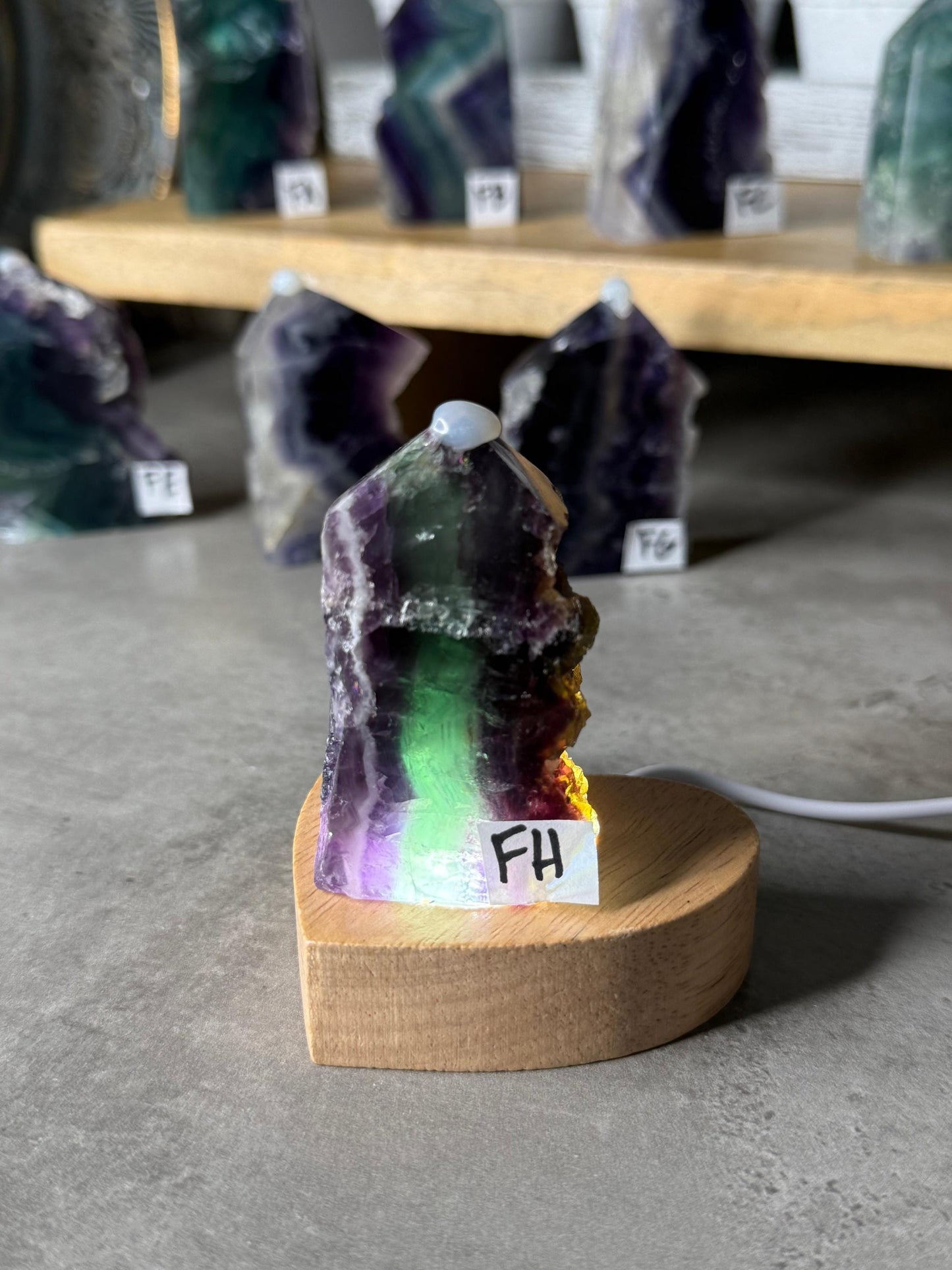 Rainbow Fluorite Druzy Crystal Towers