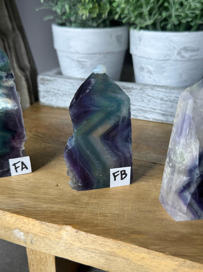 Rainbow Fluorite Druzy Crystal Towers