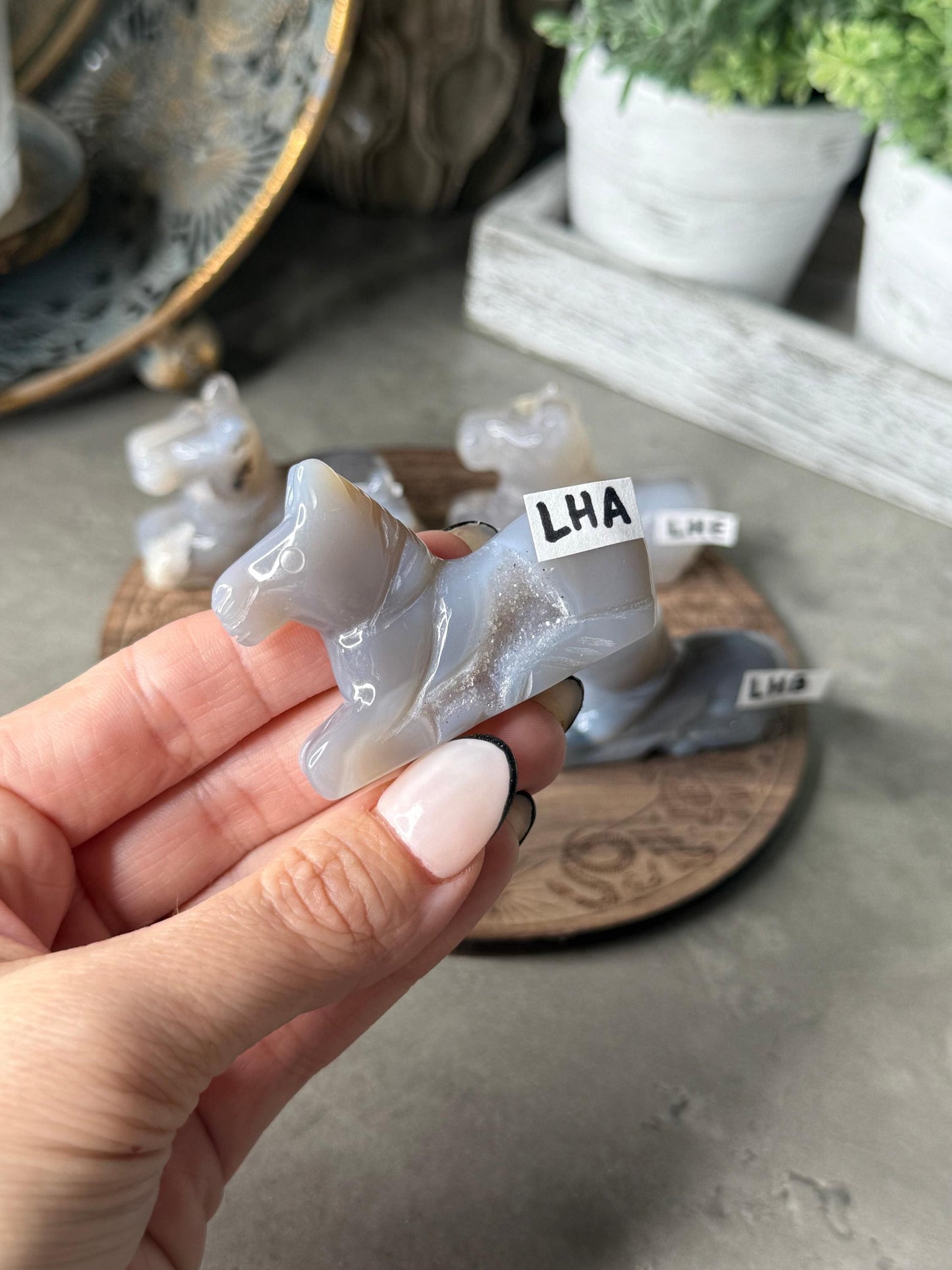 Agate Sleeping Horses