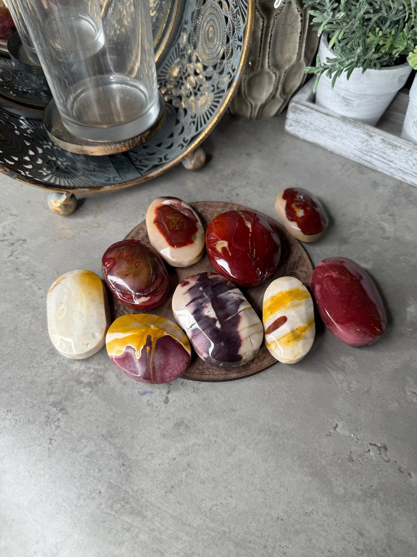 Mookaite Jasper Crystal Palmstones