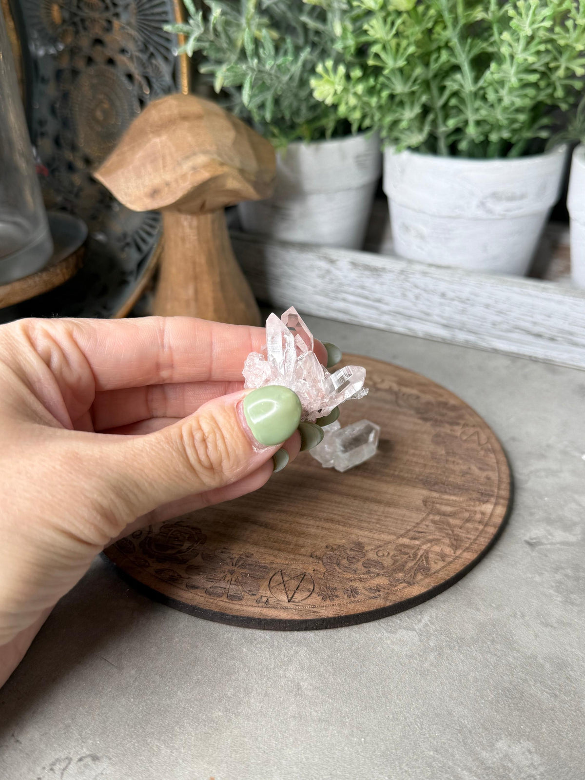 Colombian Lemurian Pink Quartz Crystal Specimens