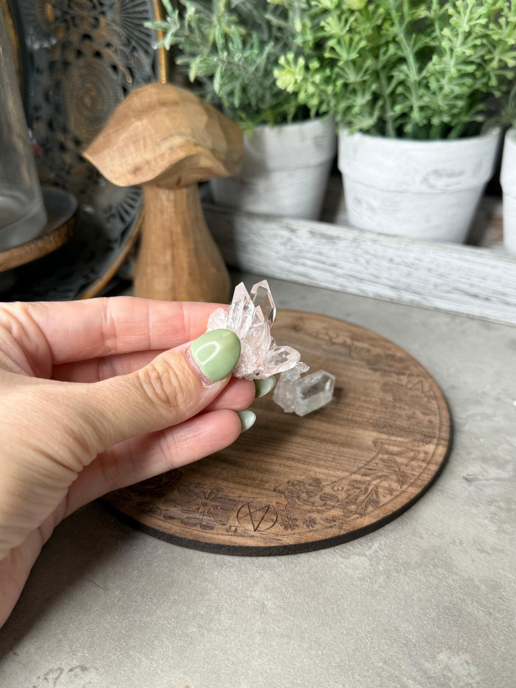 Colombian Lemurian Pink Quartz Crystal Specimens