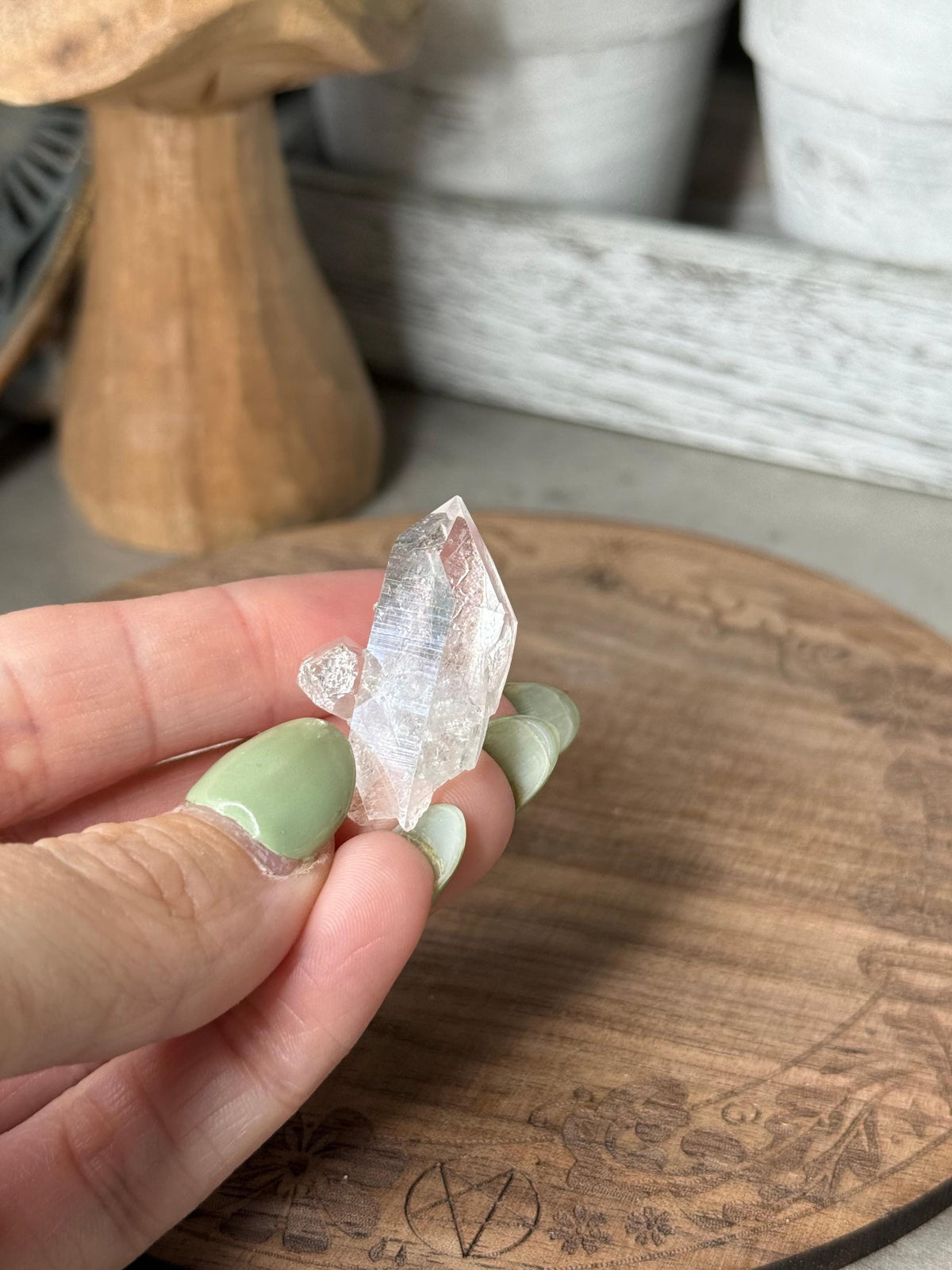 Colombian Lemurian Pink Quartz Crystal Specimens