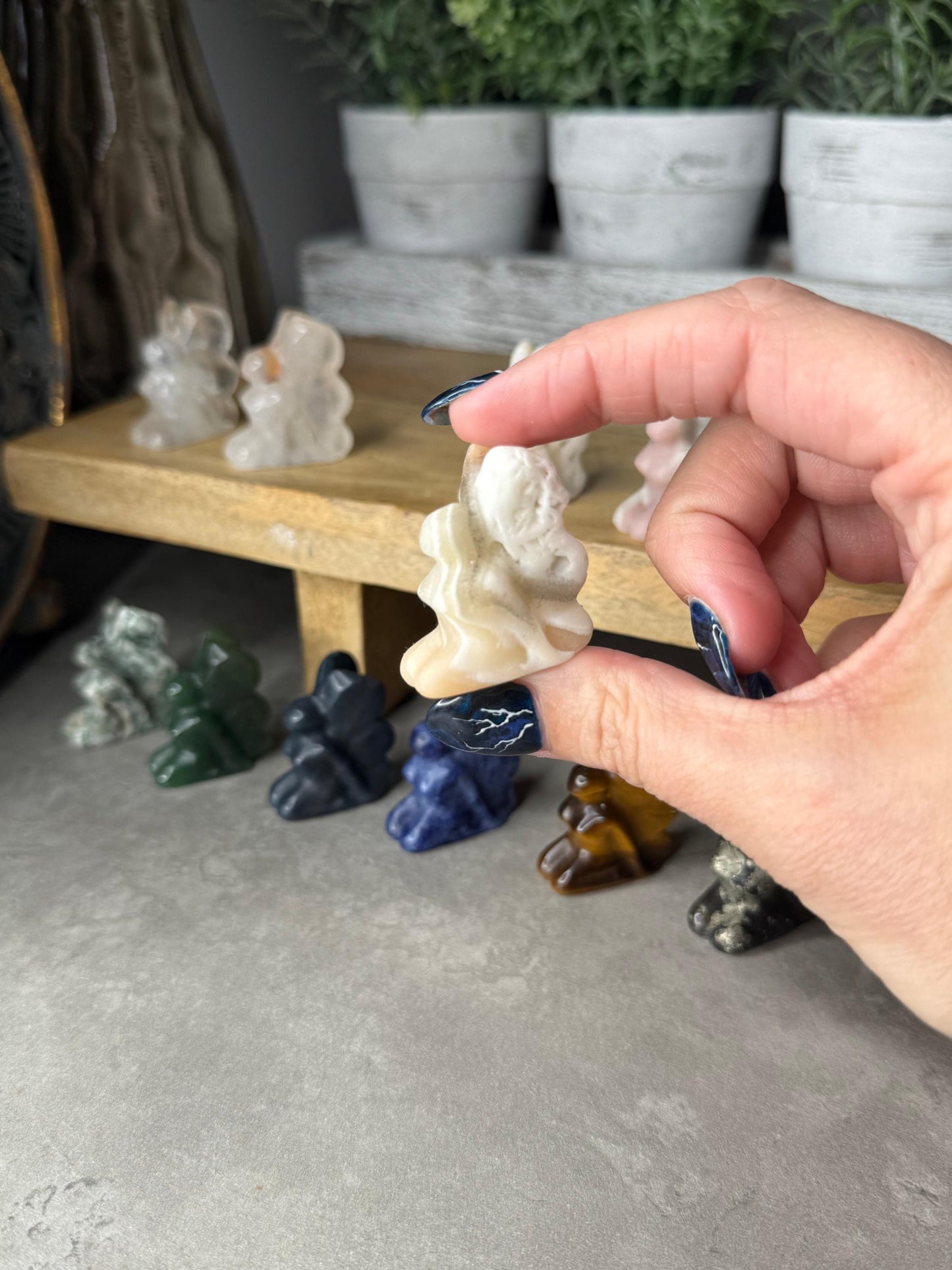 Sitting Fairy Mini Crystal Carving