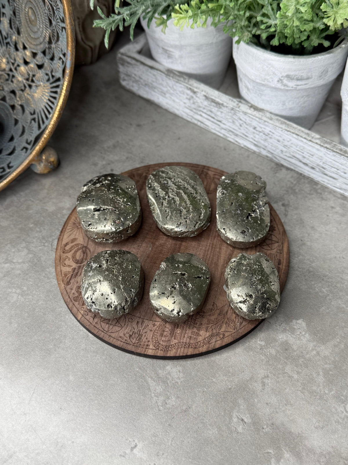 Pyrite Palmstone