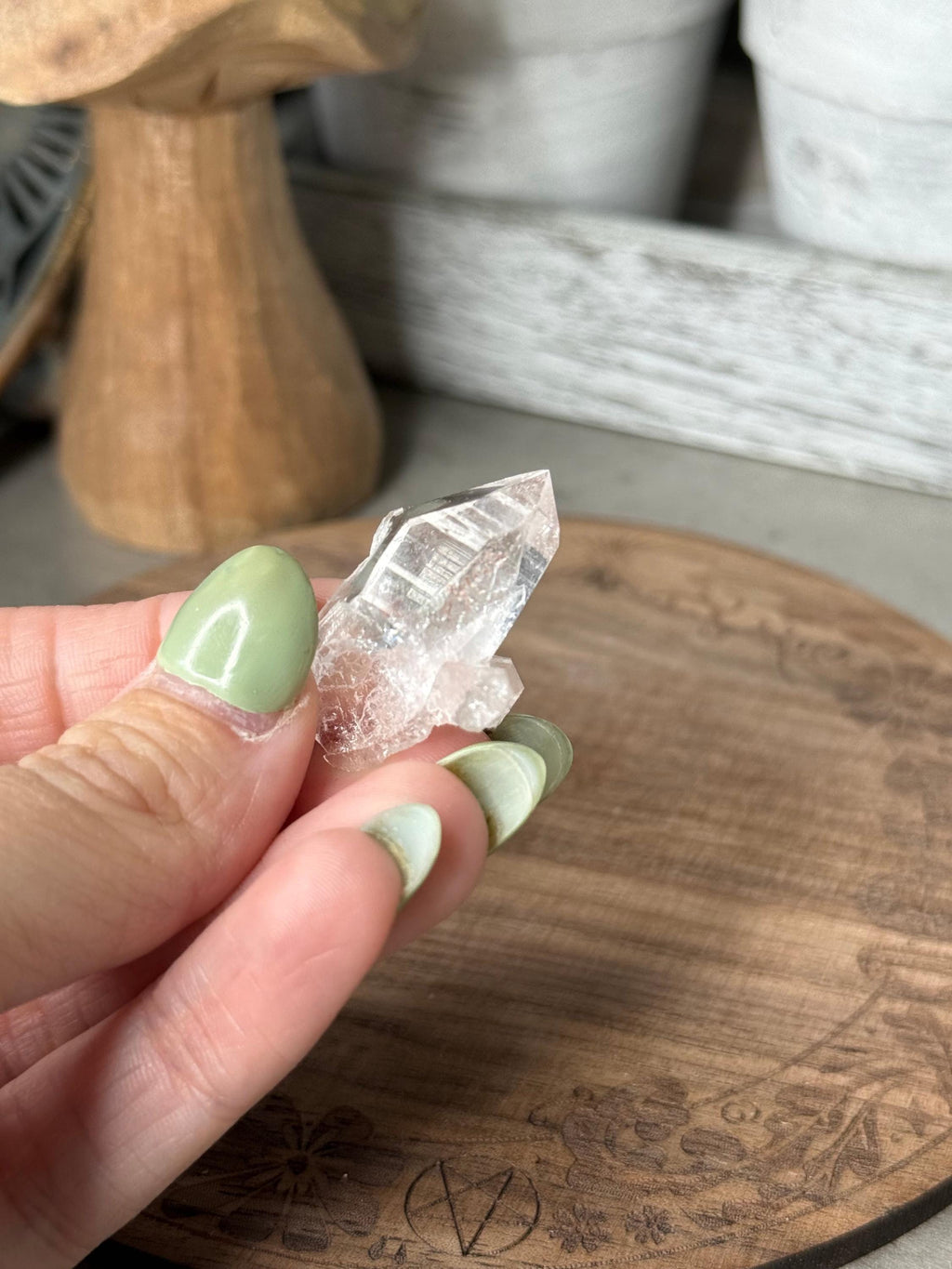Colombian Lemurian Pink Quartz Crystal Specimens