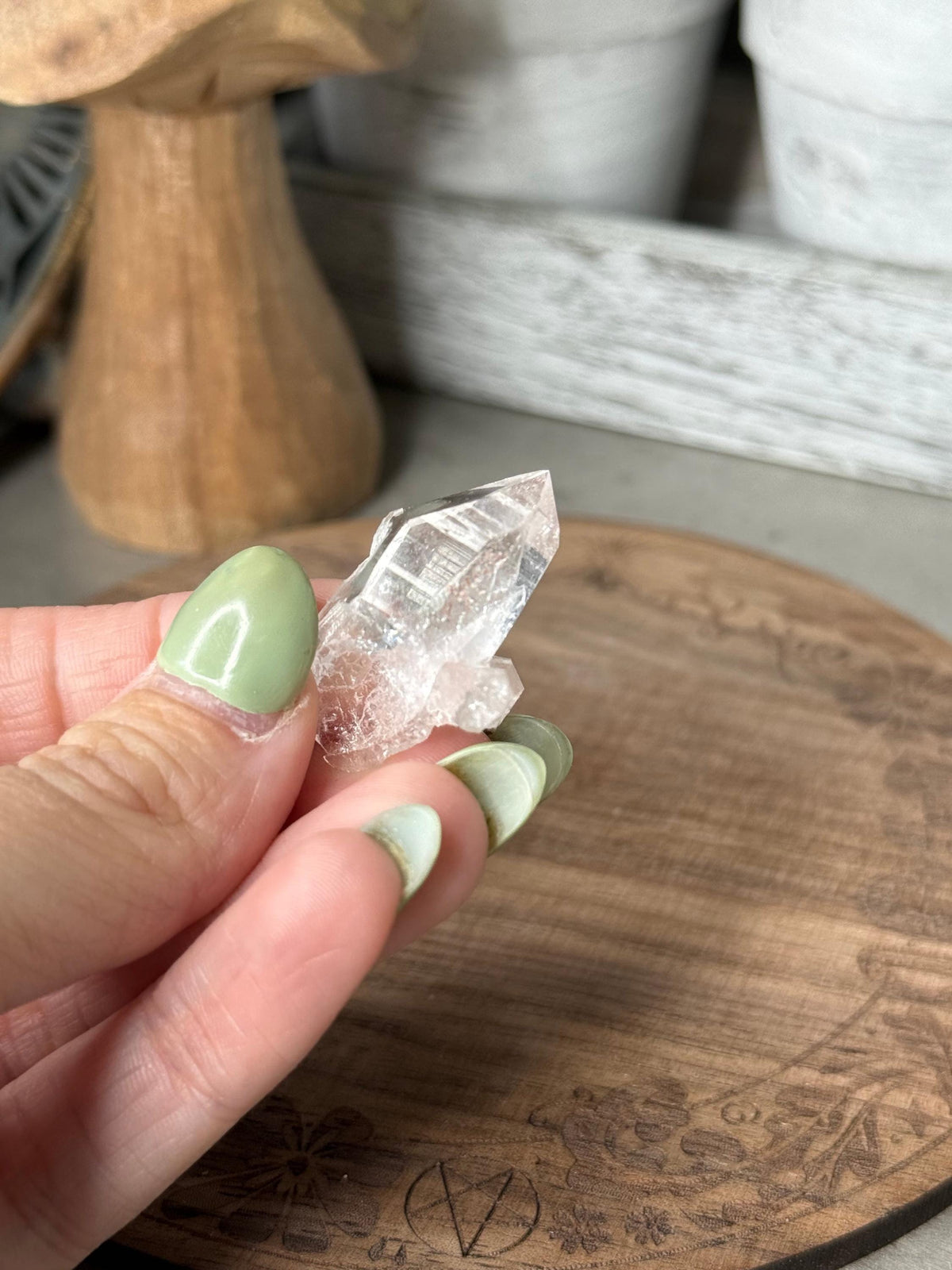 Colombian Lemurian Pink Quartz Crystal Specimens