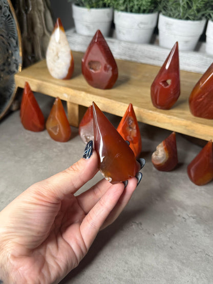 Carnelian Crystal Standing Teardrops