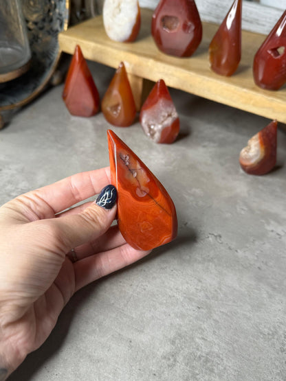 Carnelian Crystal Standing Teardrops