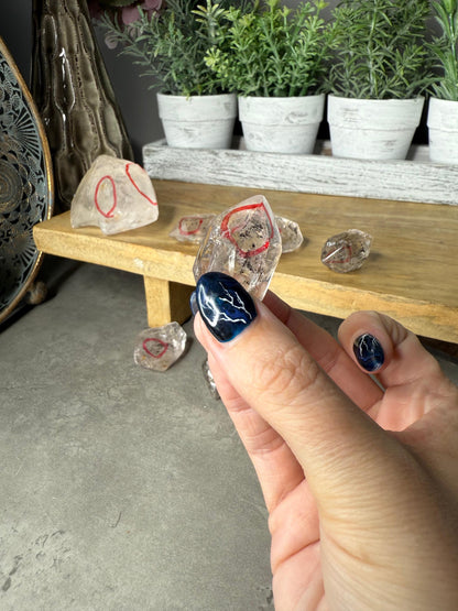 Visible Enhydro Quartz Crystal Freeforms