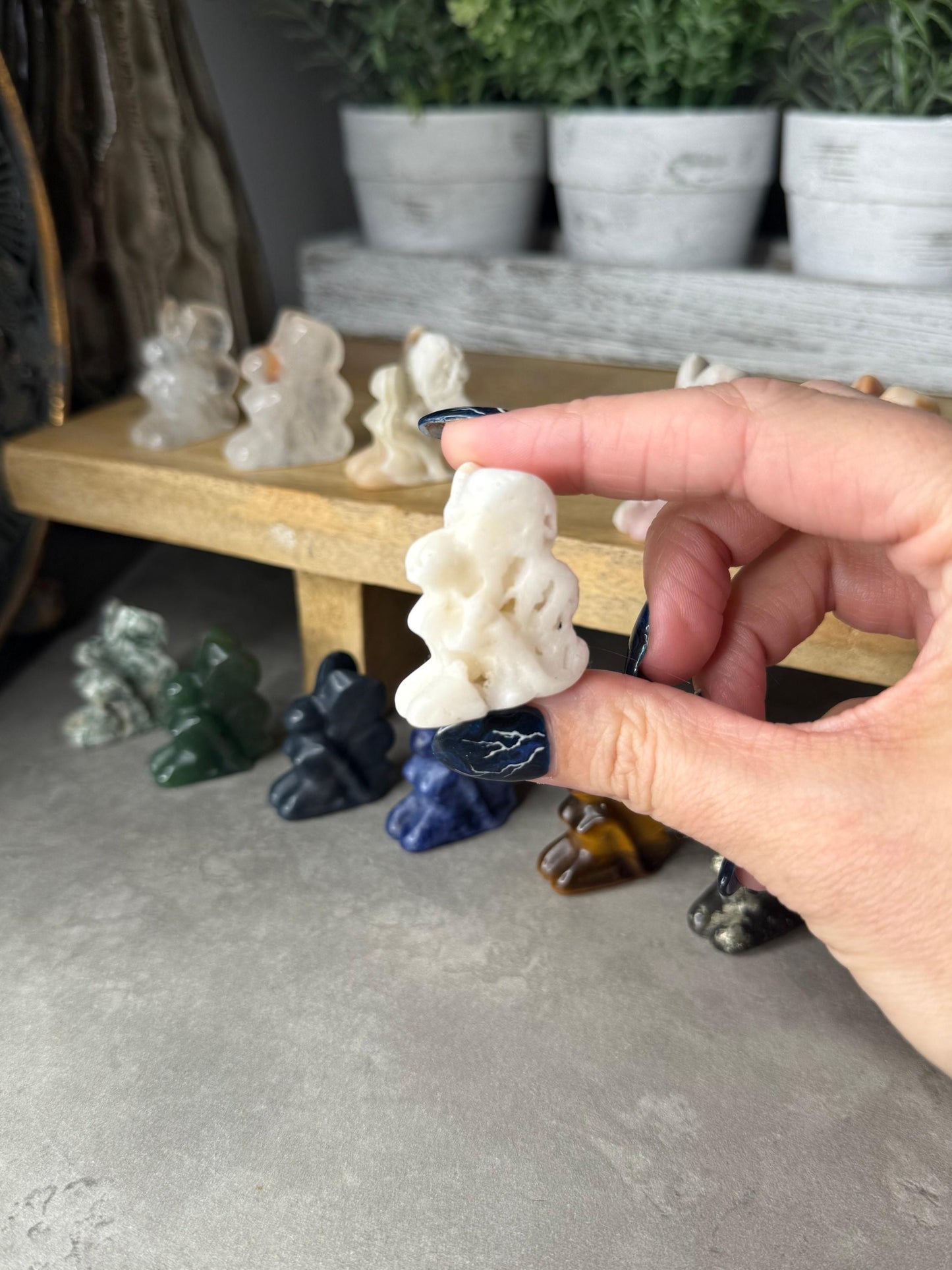 Sitting Fairy Mini Crystal Carving