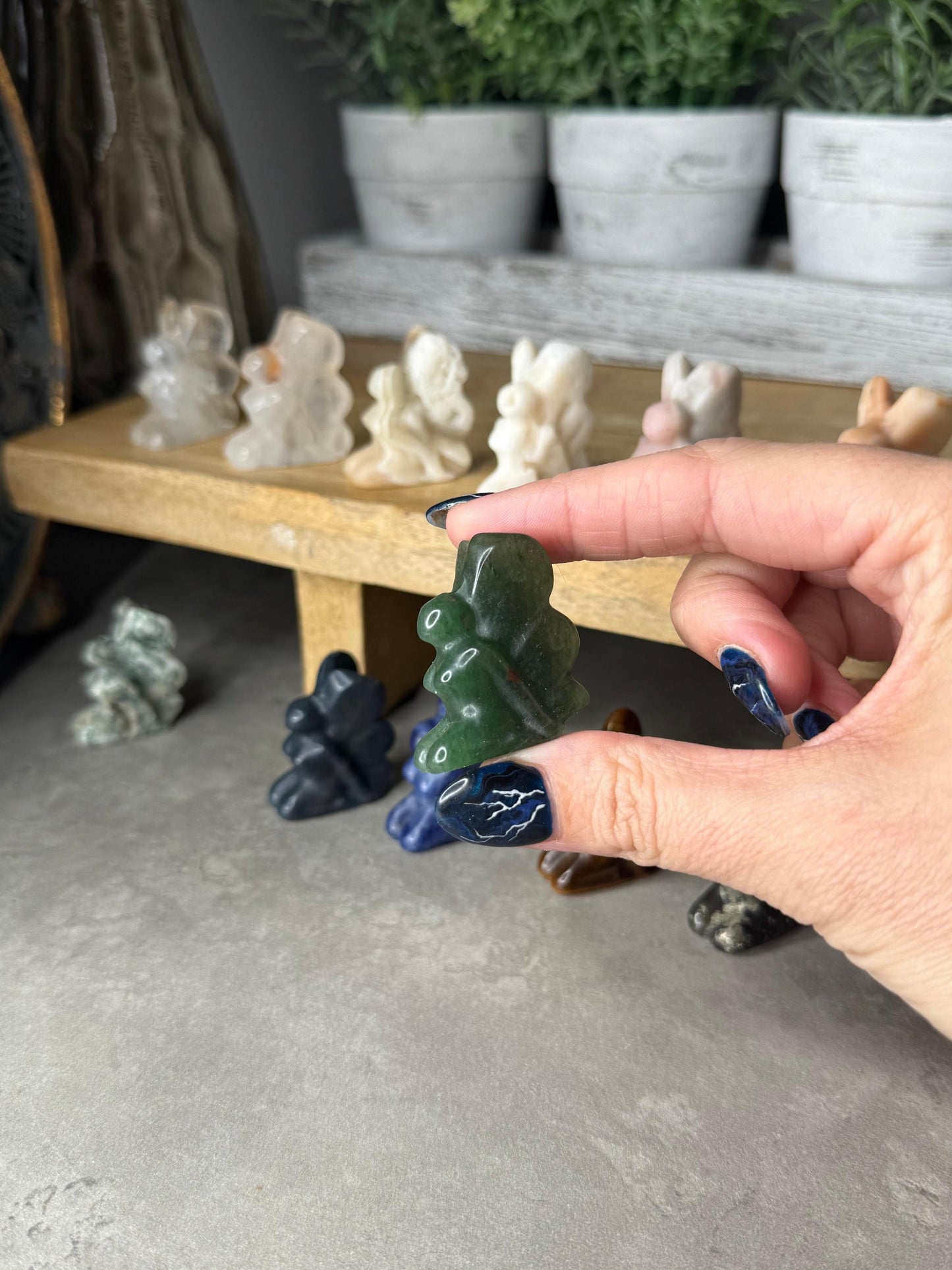 Sitting Fairy Mini Crystal Carving