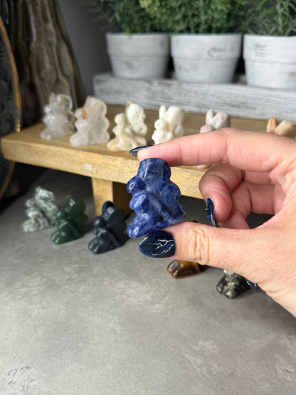 Sitting Fairy Mini Crystal Carving