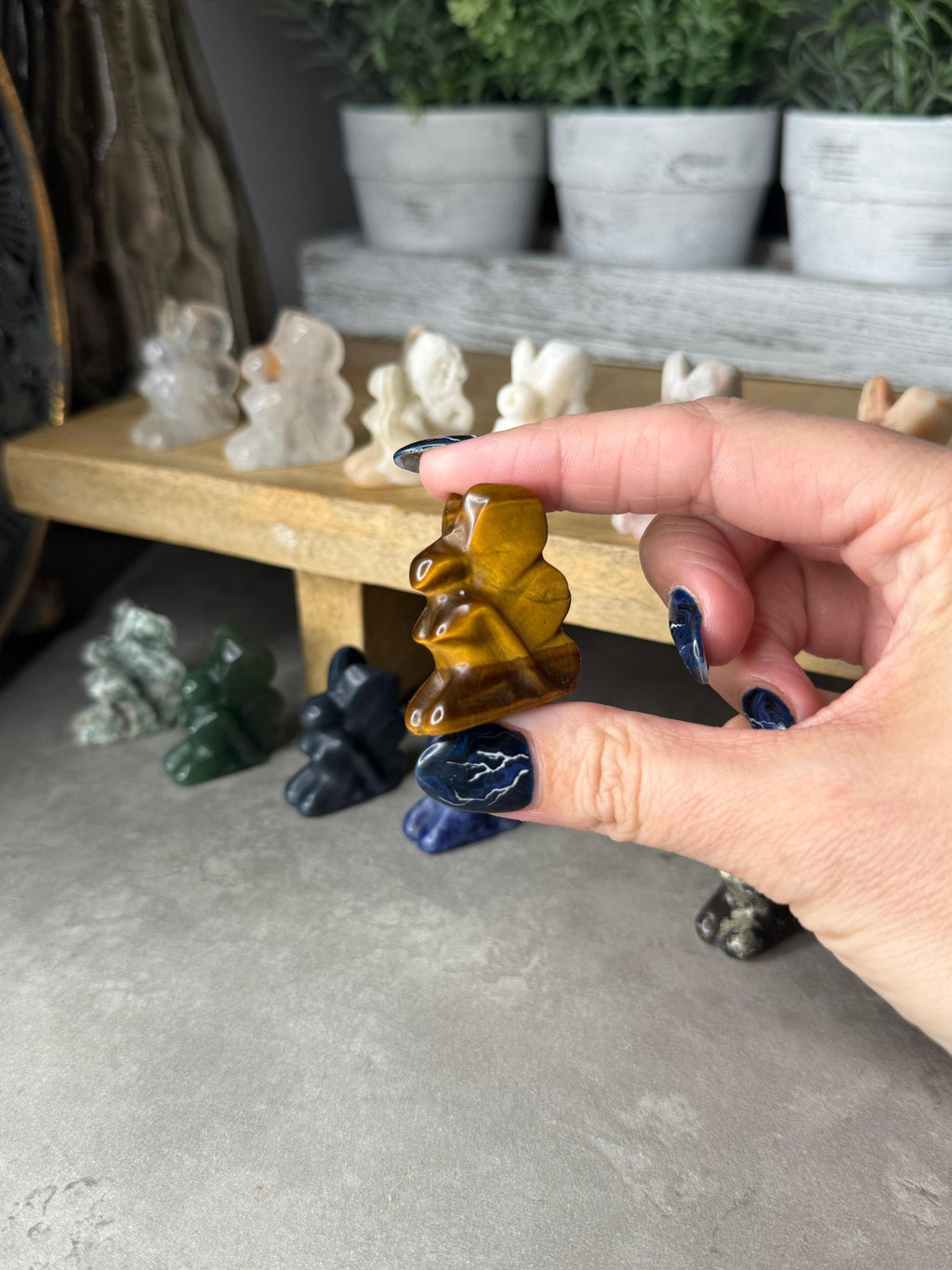 Sitting Fairy Mini Crystal Carving