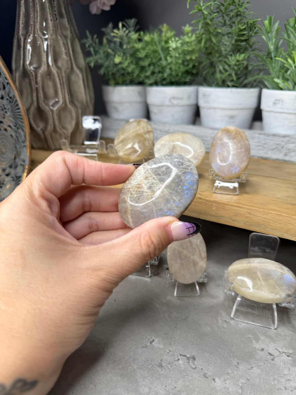 Moonstone Crystal Palmstones