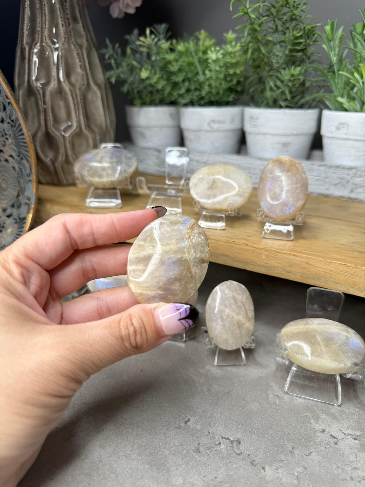 Moonstone Crystal Palmstones