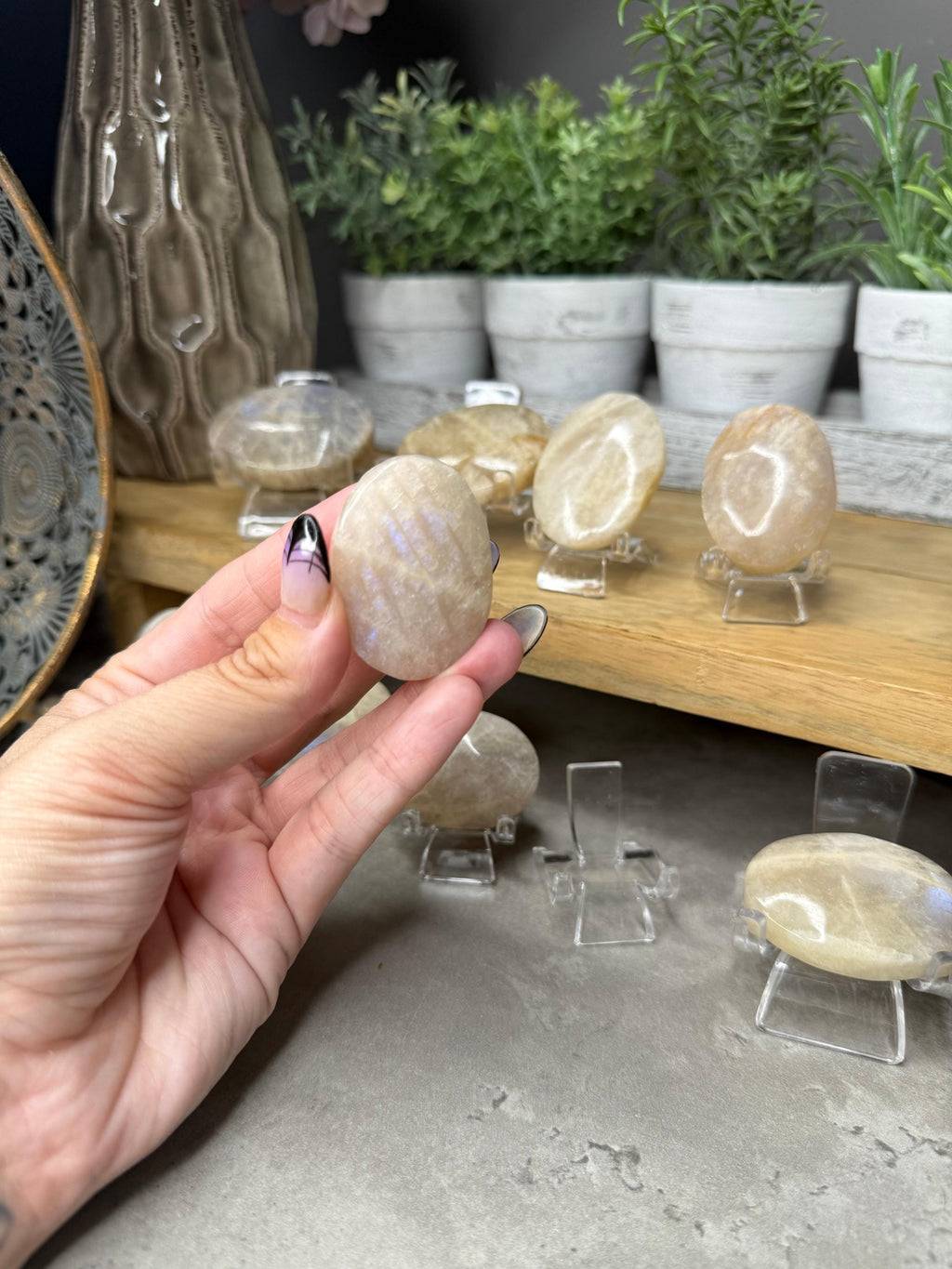 Moonstone Crystal Palmstones