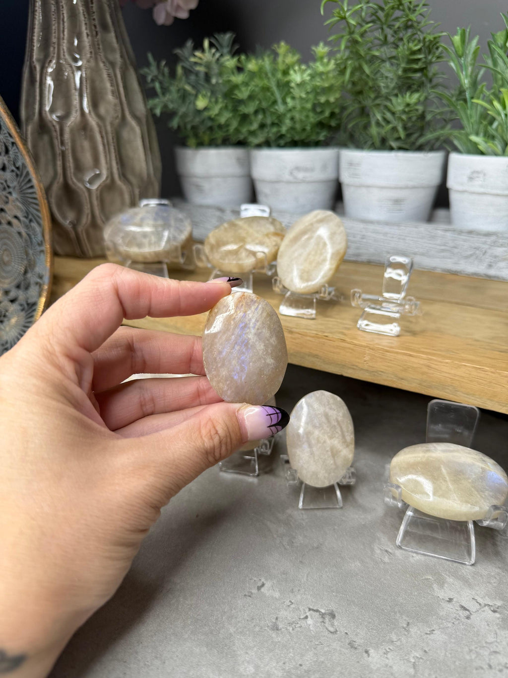 Moonstone Crystal Palmstones