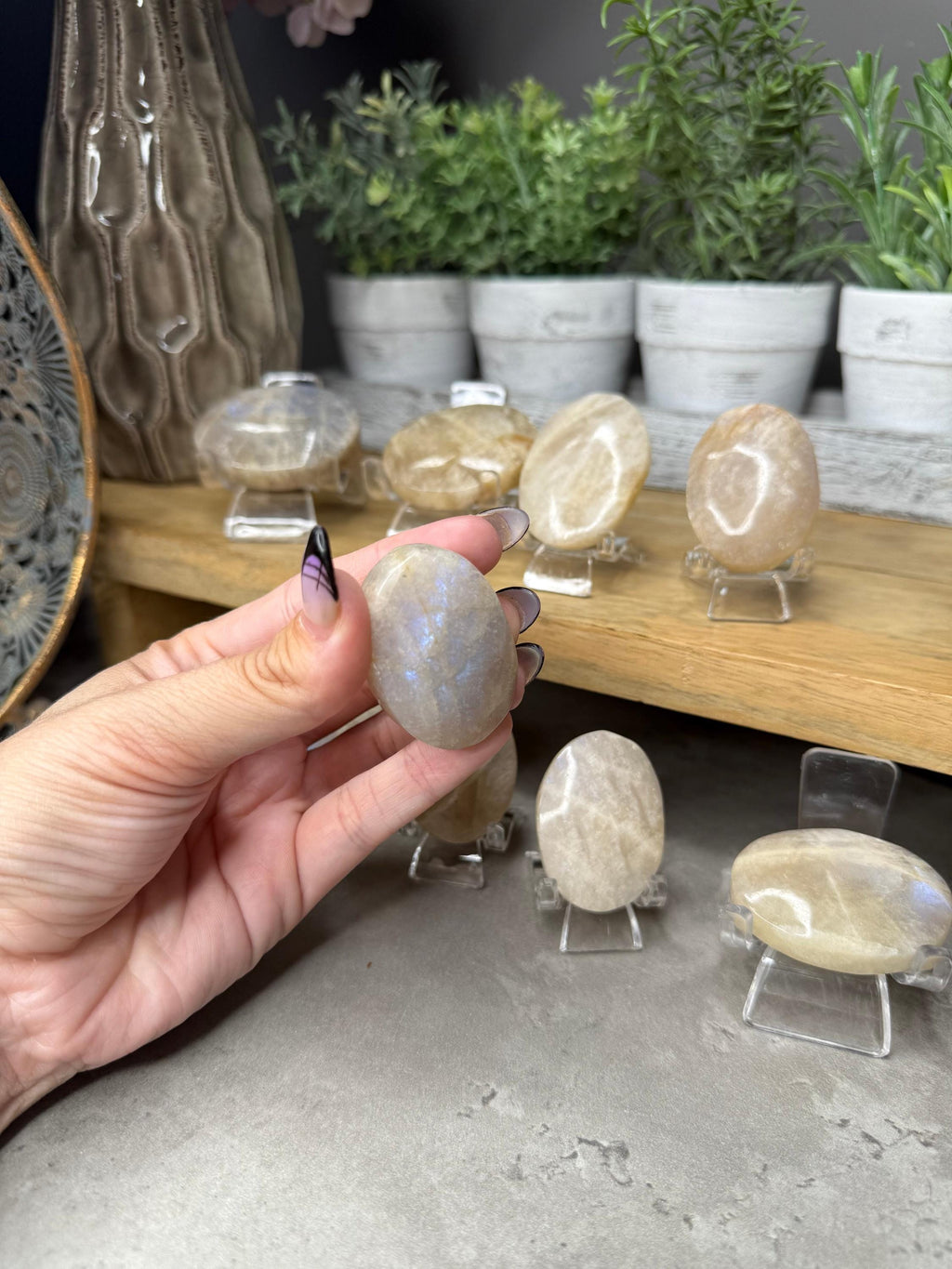 Moonstone Crystal Palmstones