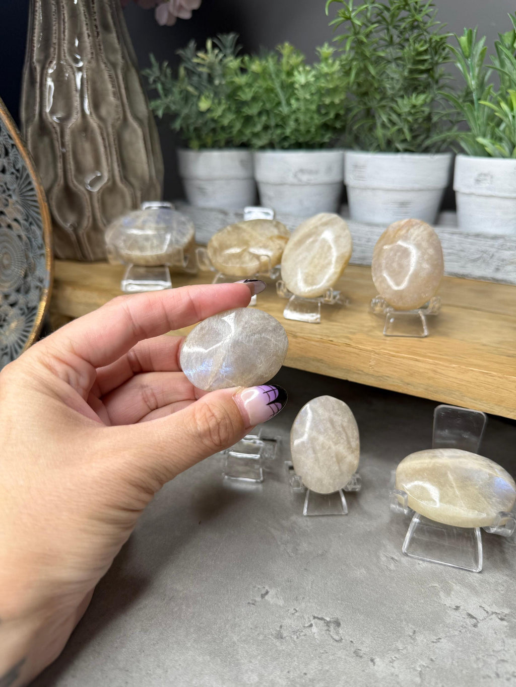 Moonstone Crystal Palmstones