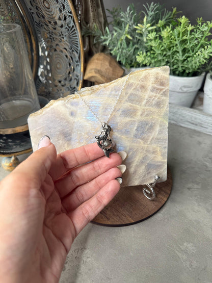 Mermaid Garden Quartz Crystal Pendant