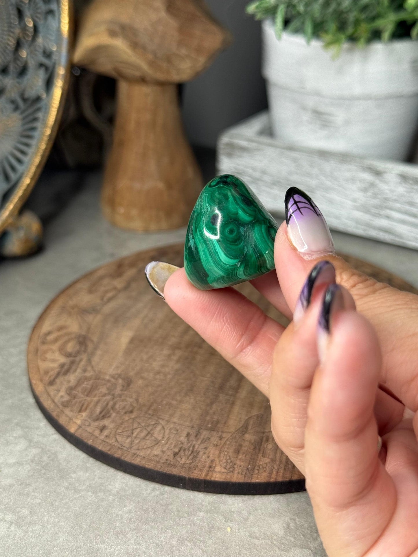 Malachite Crystal Tumbles