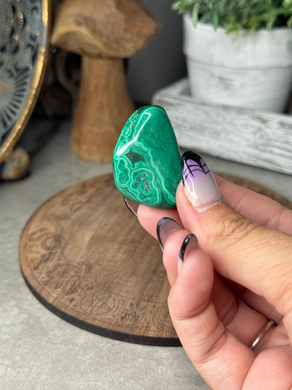 Malachite Crystal Tumbles