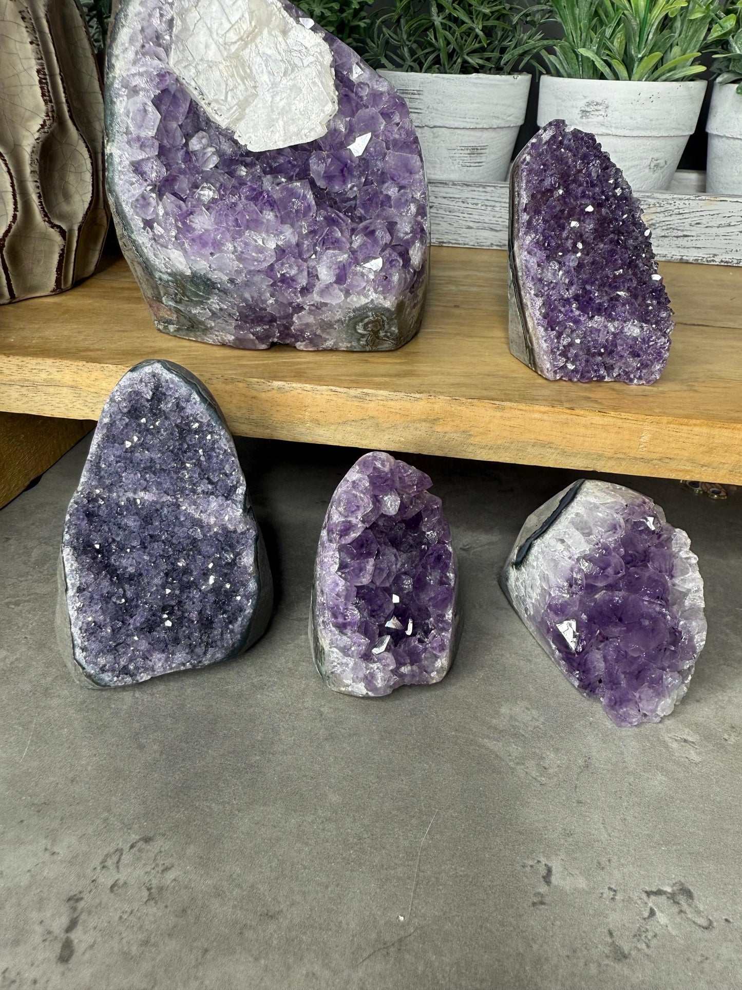 Amethyst Crystal CutBase Home Decor