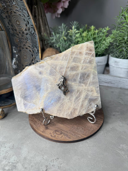 Mermaid Garden Quartz Crystal Pendant