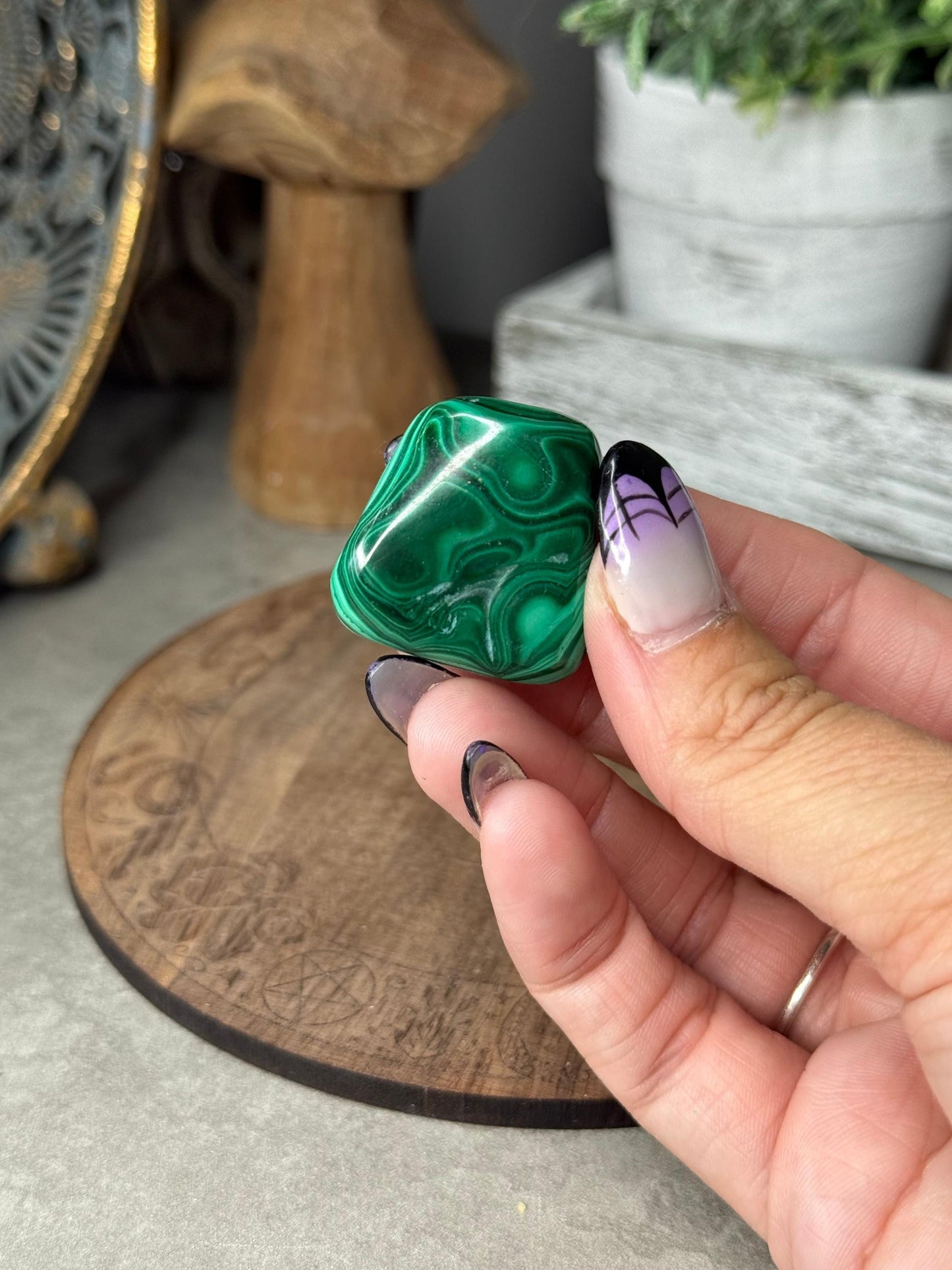 Malachite Crystal Tumbles