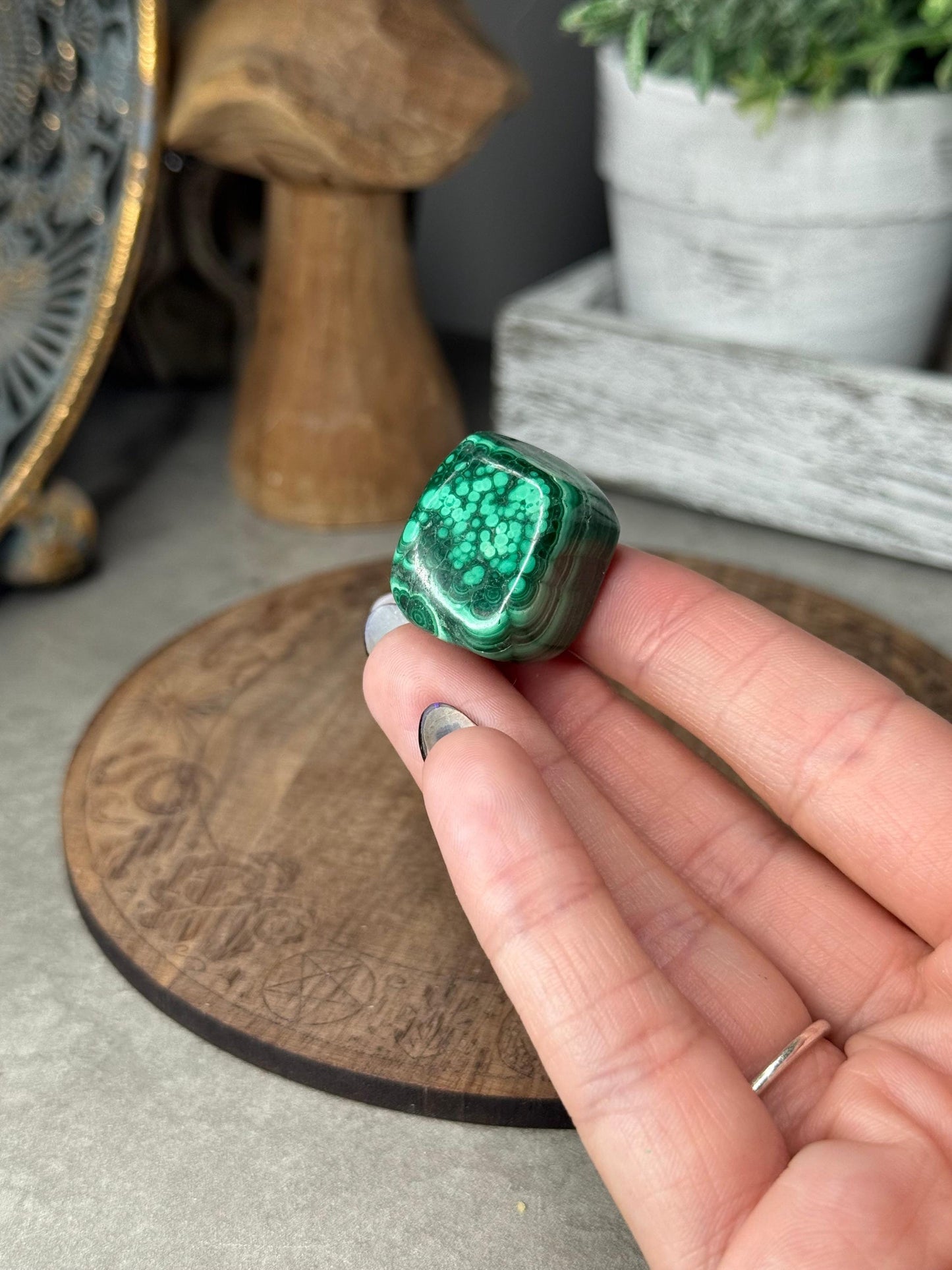 Malachite Crystal Tumbles