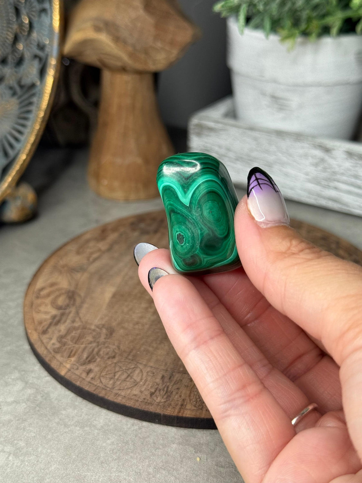 Malachite Crystal Tumbles