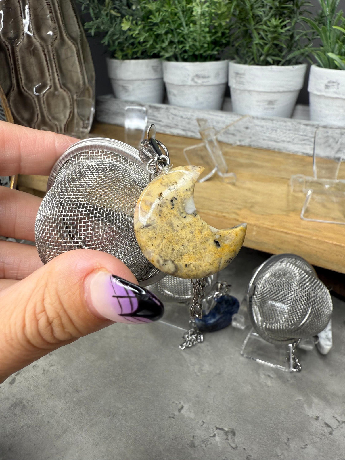 Crystal Moon Tea Leaf Strainer