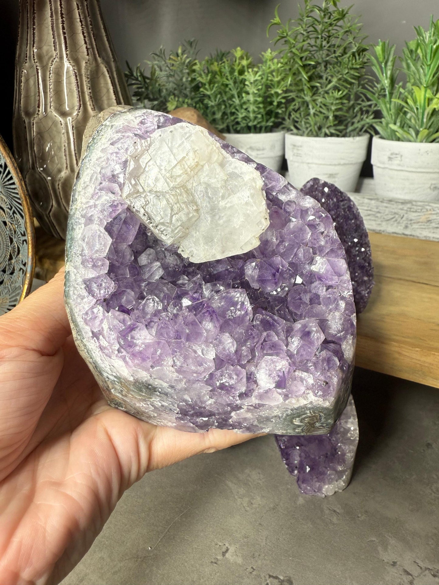 Amethyst Crystal CutBase Home Decor