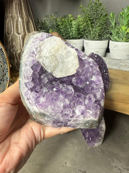 Amethyst Crystal CutBase Home Decor