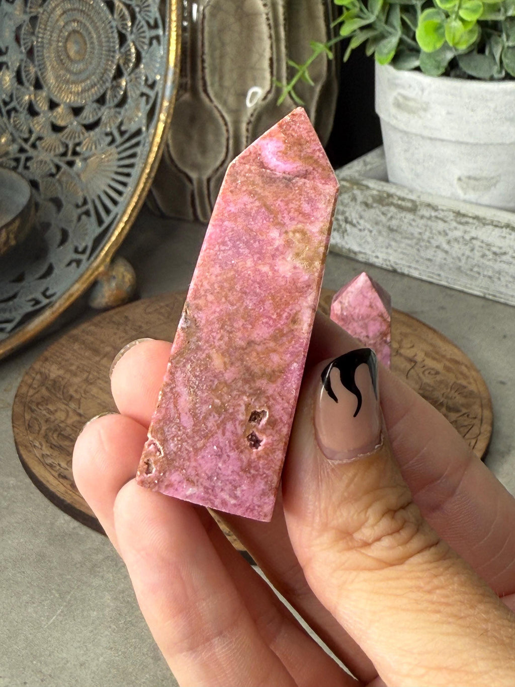 Cobalt Calcite Crystal Towers