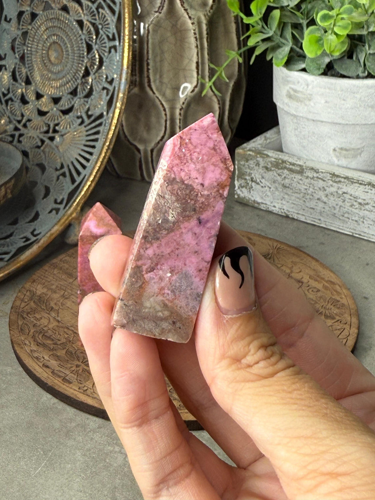 Cobalt Calcite Crystal Towers