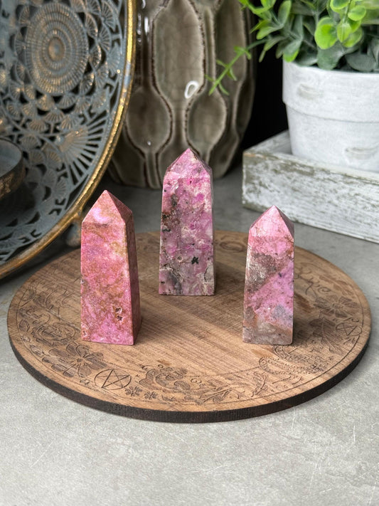 Cobalt Calcite Crystal Towers