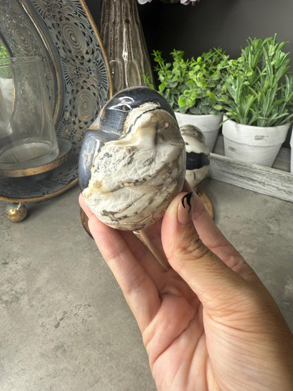 Volcano Agate Egg Crystal Carvings